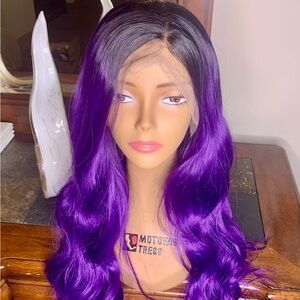 Purple Ombre Synthetic Lace Front Wig